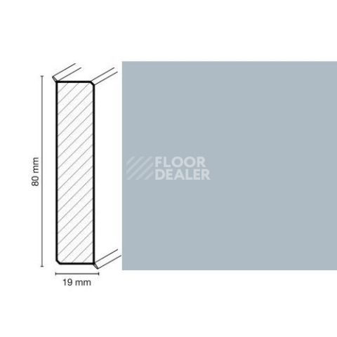 Плинтус Широкий плинтус Cubu flex life XL 80/19 1202 Cветло-серый фото 1 | FLOORDEALER
